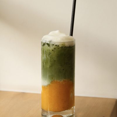 Iced matcha mango